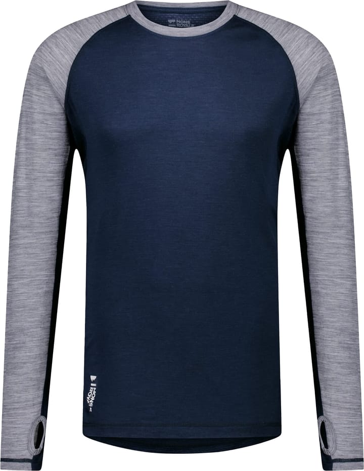 Mons Royale Men's Temple Tech LS Grey Heather/midnight Mons Royale