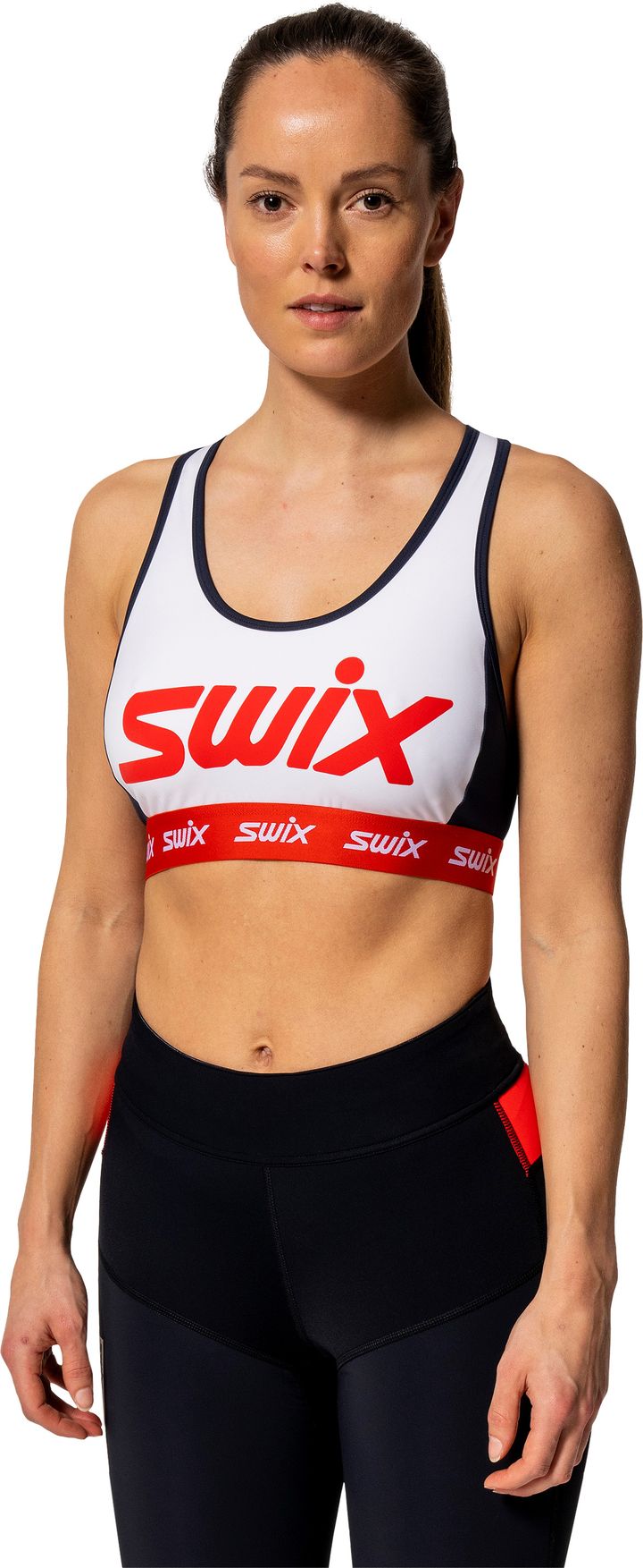 Swix Women's Roadline Bra Bright White/Fiery Red Swix