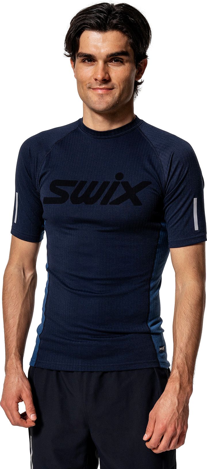 Swix Men's Roadline RaceX Short Sleeve Dark Navy/Lake Blue Swix