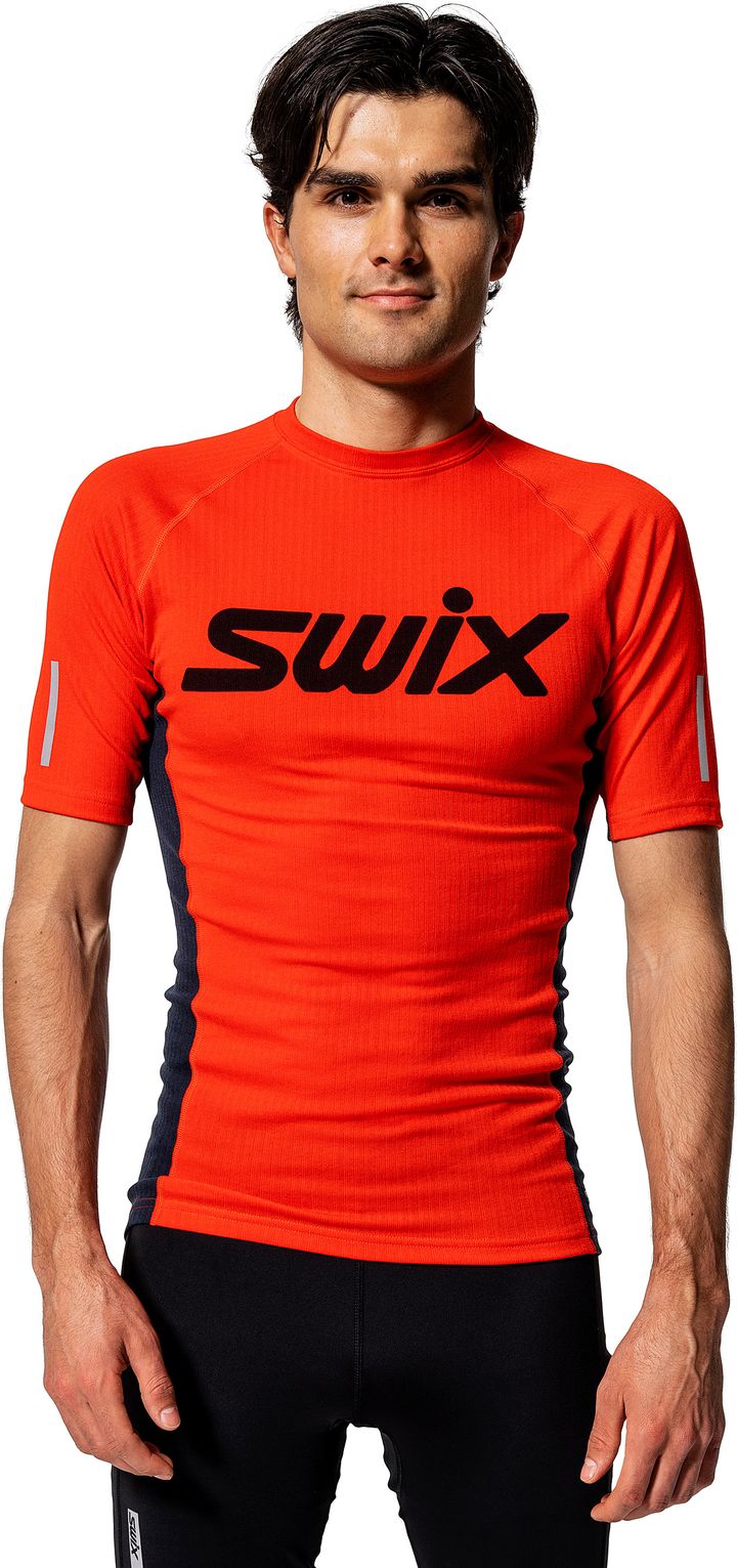 Swix Men's Roadline RaceX Short Sleeve Fiery Red/Dark Navy Swix