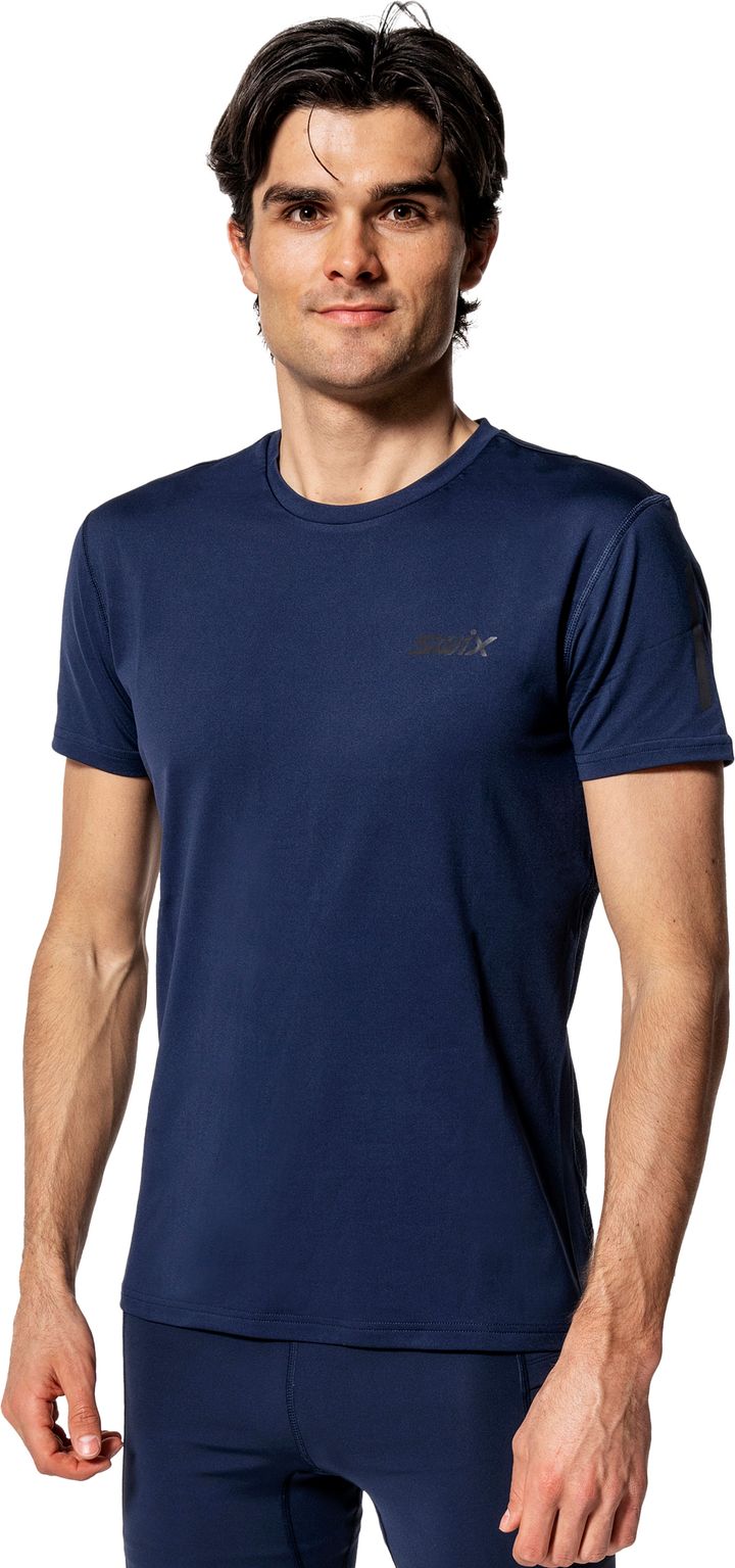 Swix Men's Pace NTS Short Sleeve Baselayer Top Dark Navy Swix