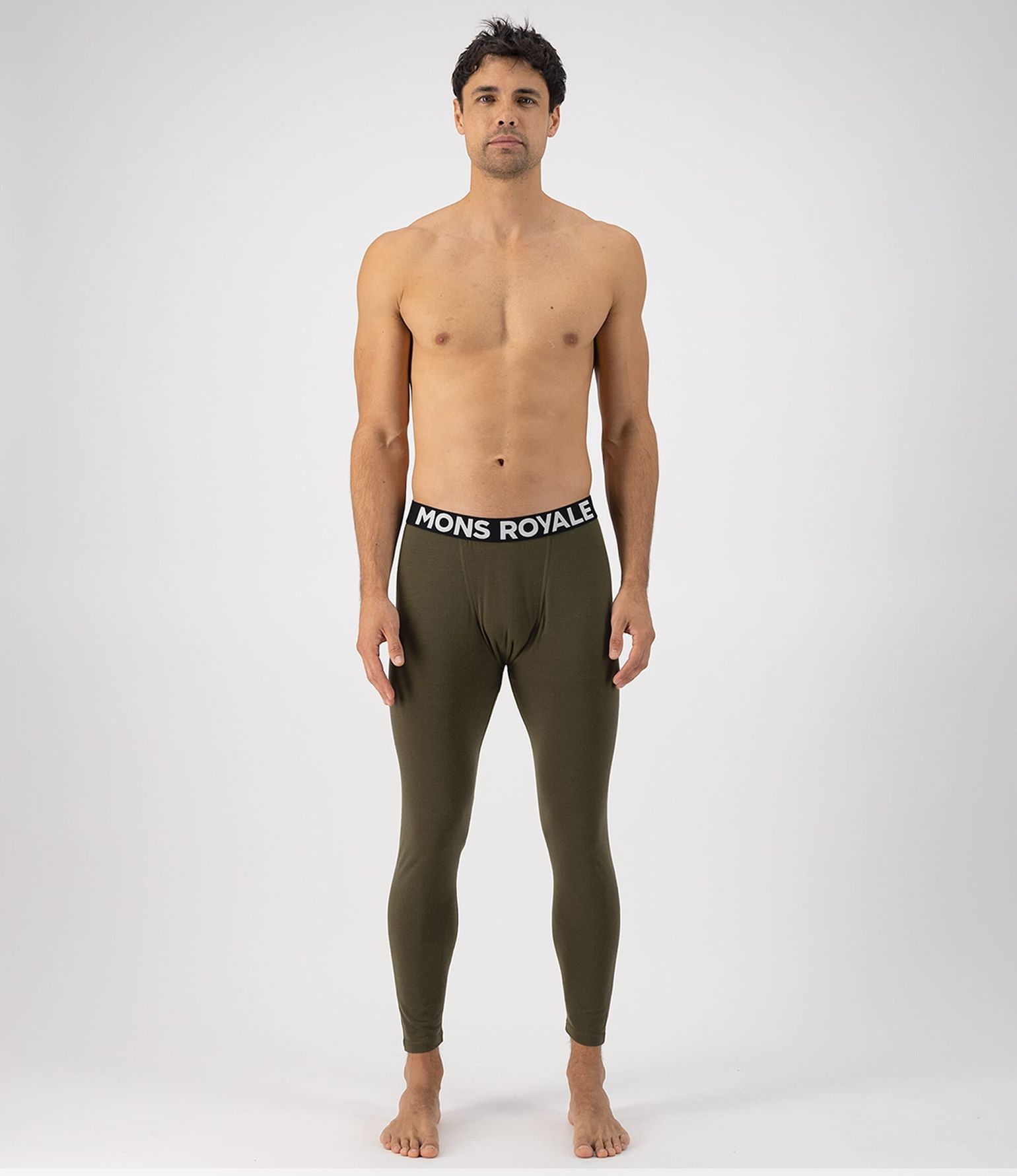 Mons Royale Men's Cascade Merino Flex 200 Legging Dark Olive