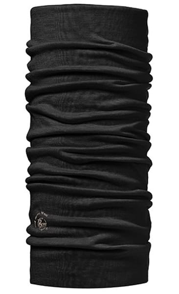 Buff Lightweight Merino Wool Tubular Solid Black Buff