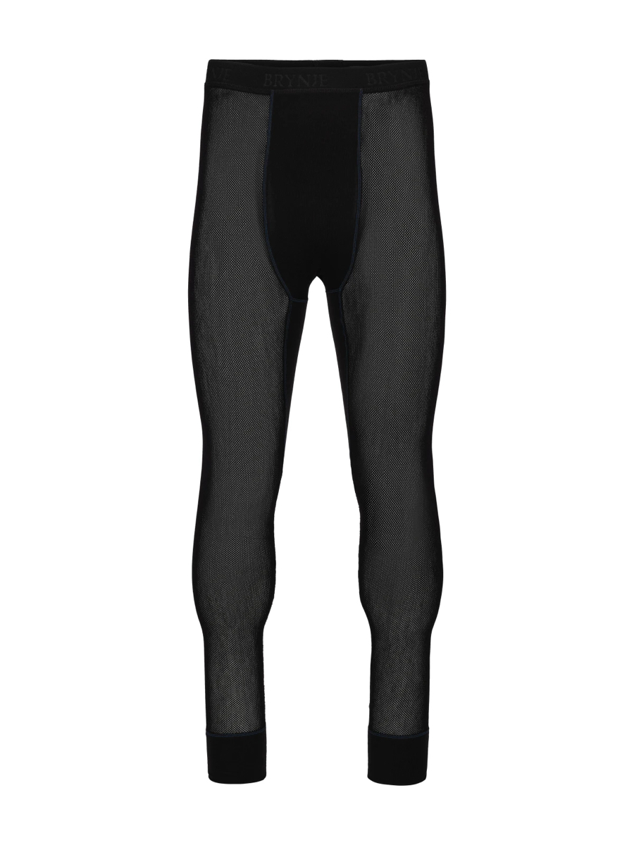 Baselayer Bottom | Unisex Wool Thermo Light Longs Black | Brynje