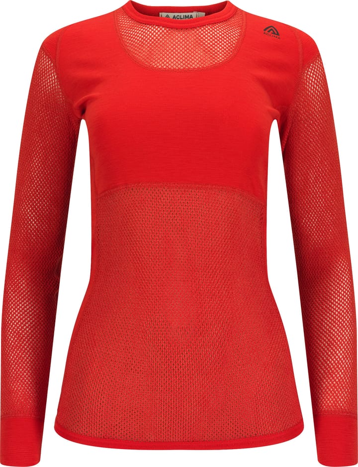 Aclima Women's WoolNet Crew Neck Poinciana Aclima