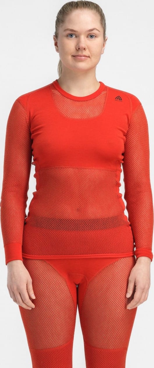 Aclima Women's WoolNet Crew Neck Poinciana Aclima