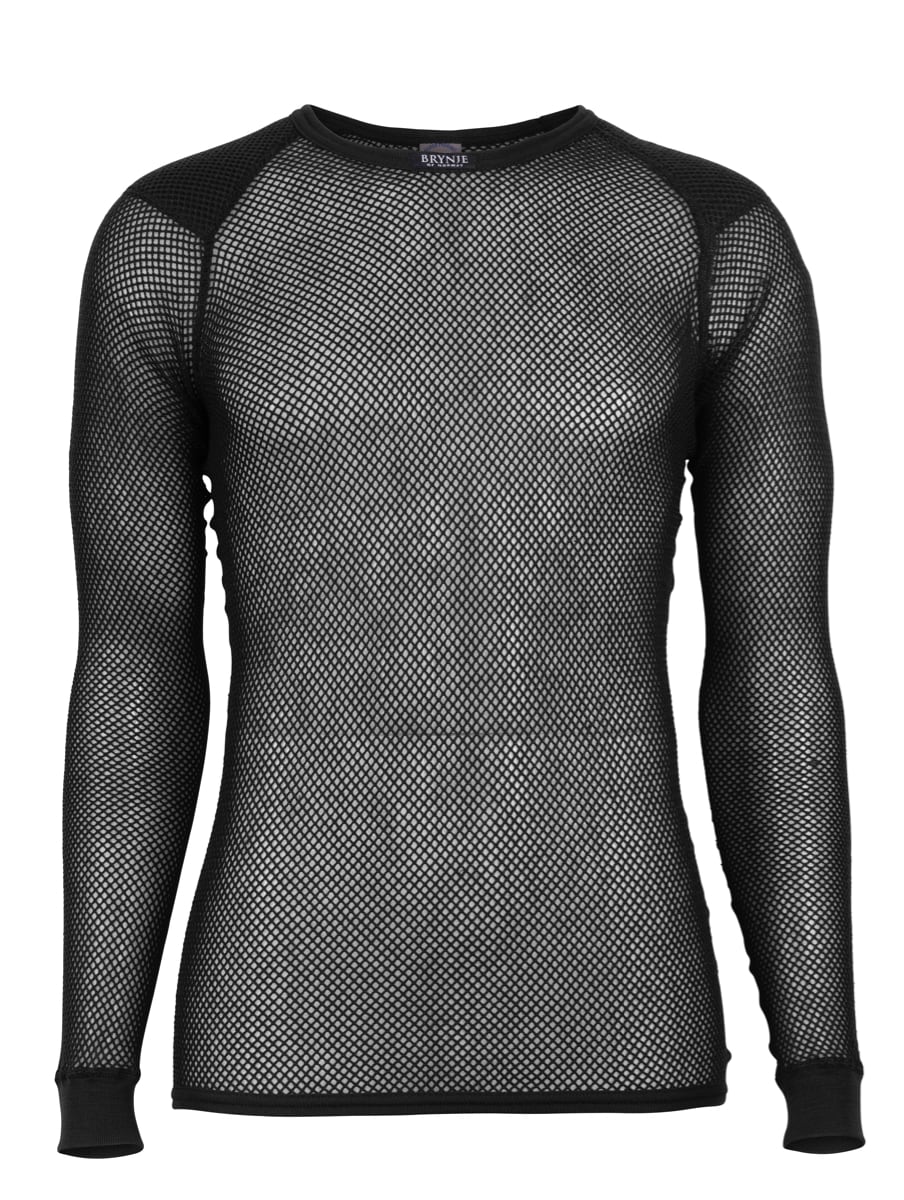 Baselayer Top | Unisex Super Thermo Shirt with Shoulder Inlay Black | Brynje