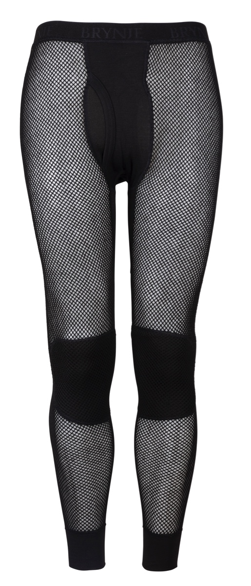 Baselayer Bottom | Unisex Super Thermo Longs with Inlay On Knee Black | Brynje