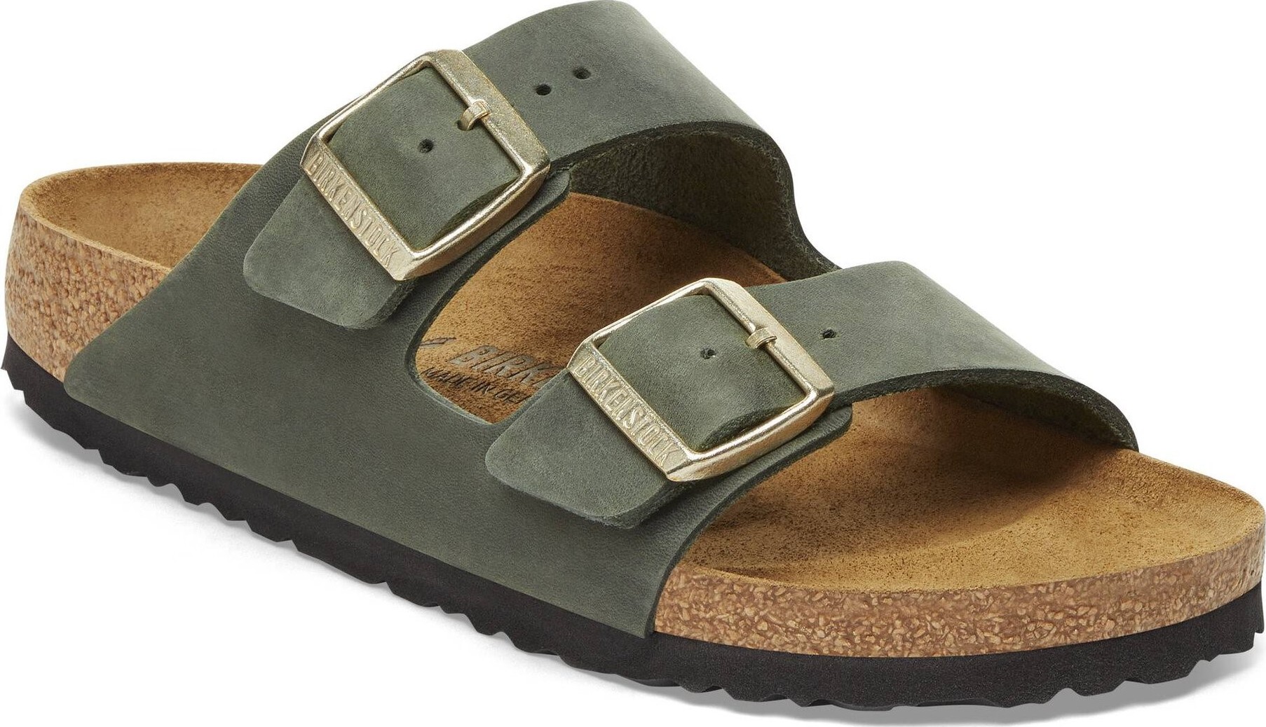 Birkenstock Women's Arizona Oiled Leather Regular Thyme, 42