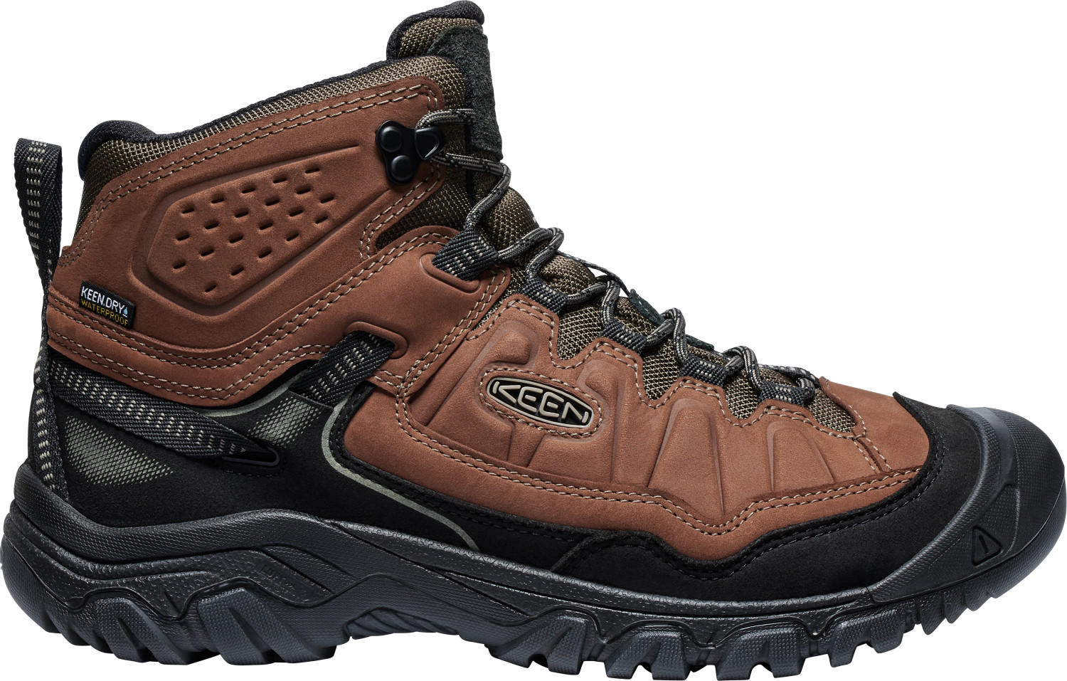 Keen Men's Targhee IV Waterproof Mid-Bison-Black Bison-black, 40