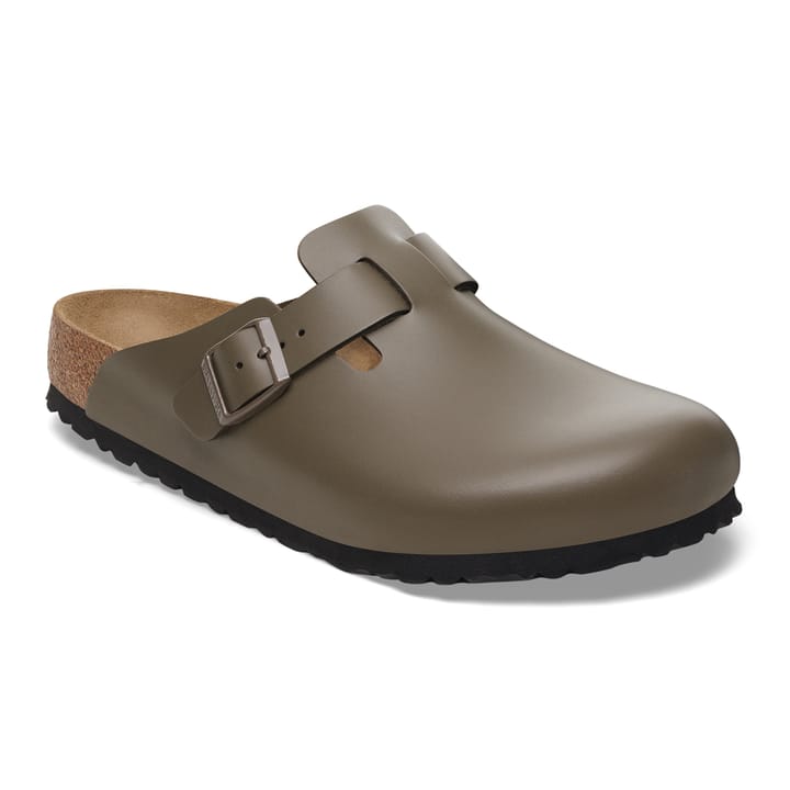 Birkenstock Boston Natural Leather Smooth Leather Concrete Gray Birkenstock