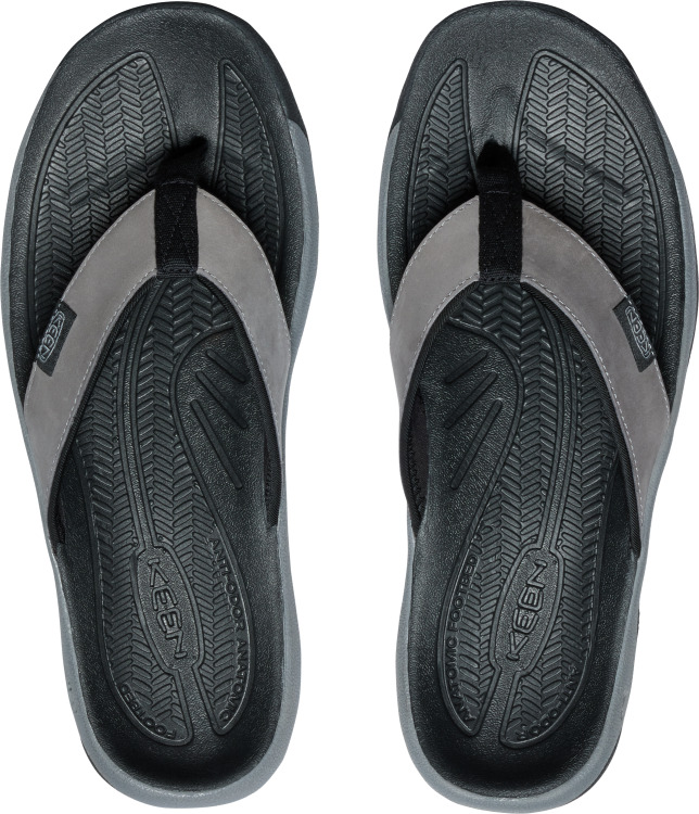 Keen Men s Kona Leather Flip Flop Steel Grey Black Buy Keen Men s Kona Leather Flip Flop Steel Grey Black here Outnorth