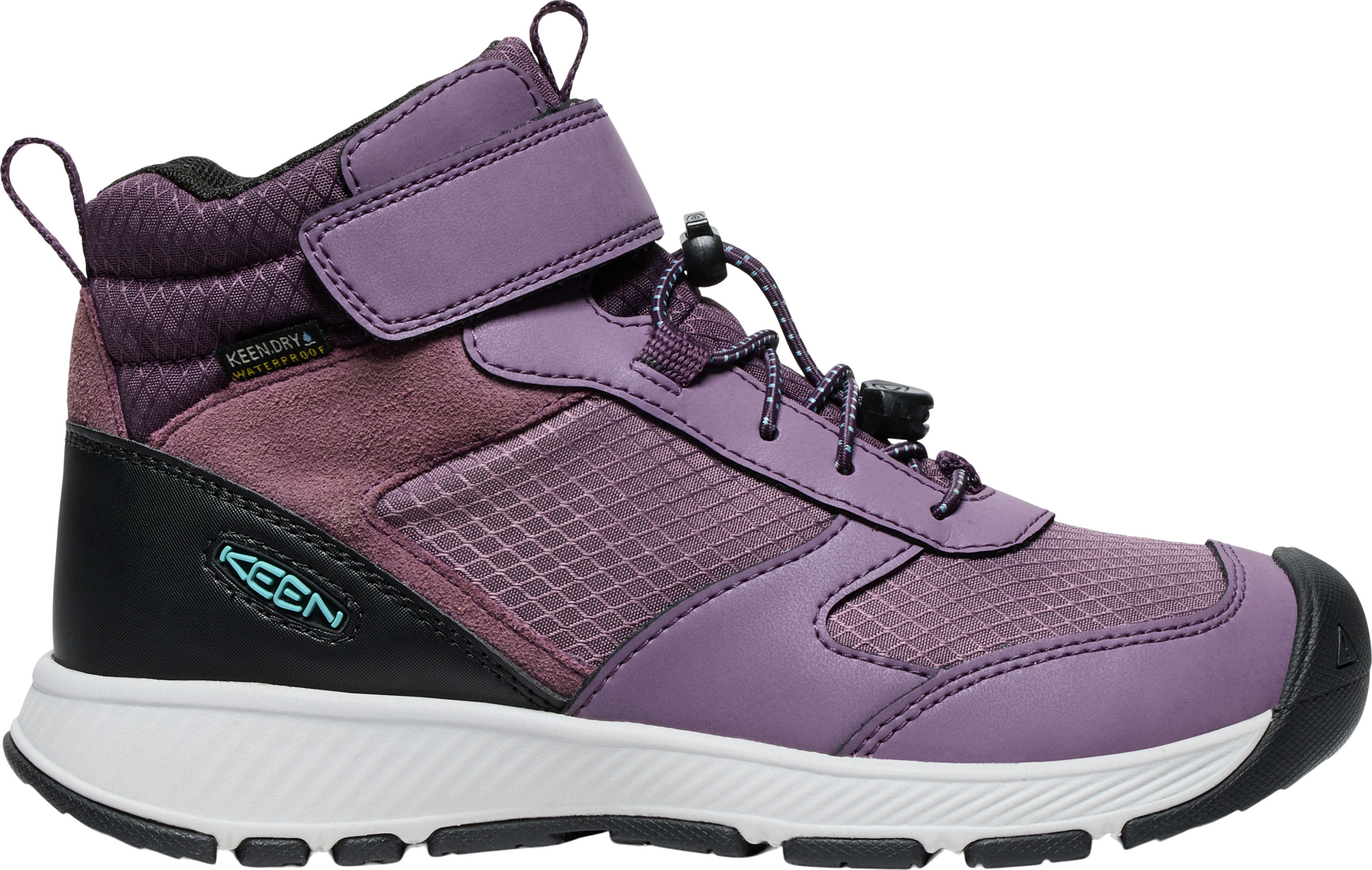 Keen Big Kids’ Skua Waterproof Boot Black Plum-plum Perfect