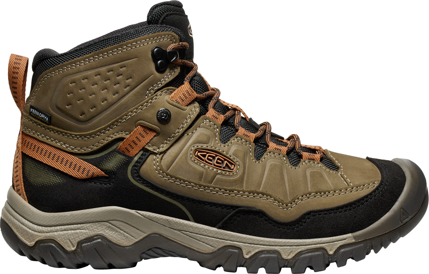 Keen Men's Targhee IV Mid Waterproof Sea Turtle/Roasted Pecan, 42.5