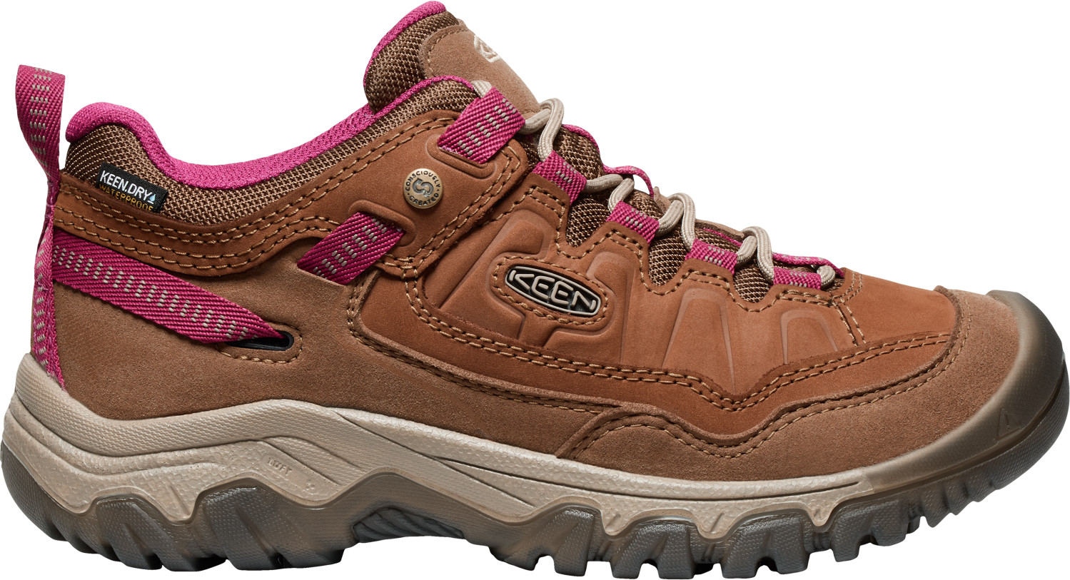 Keen Women's Targhee IV Waterproof  Bison/Beaujolais, 40.5