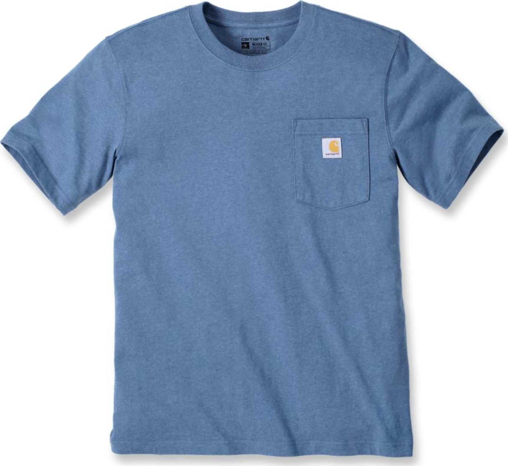 Carhartt Men’s K87 Pocket Short Sleeve T-Shirt Thundercloud Heather