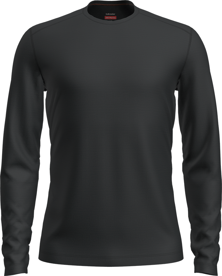 Icebreaker Mens 260 Tech LS Crewe Black