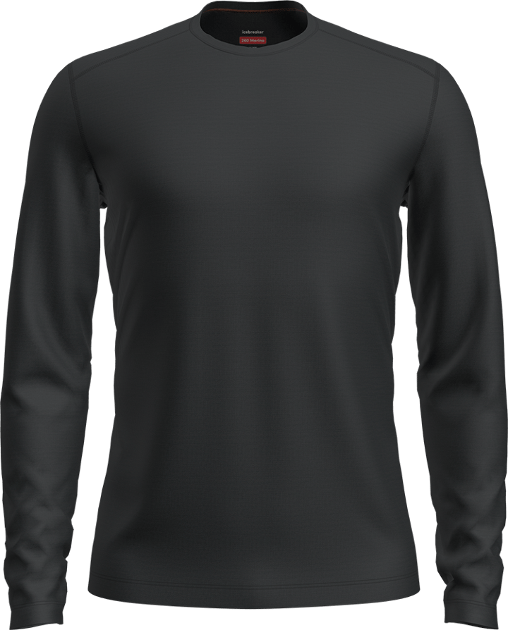 Icebreaker Mens 260 Tech LS Crewe Black Icebreaker