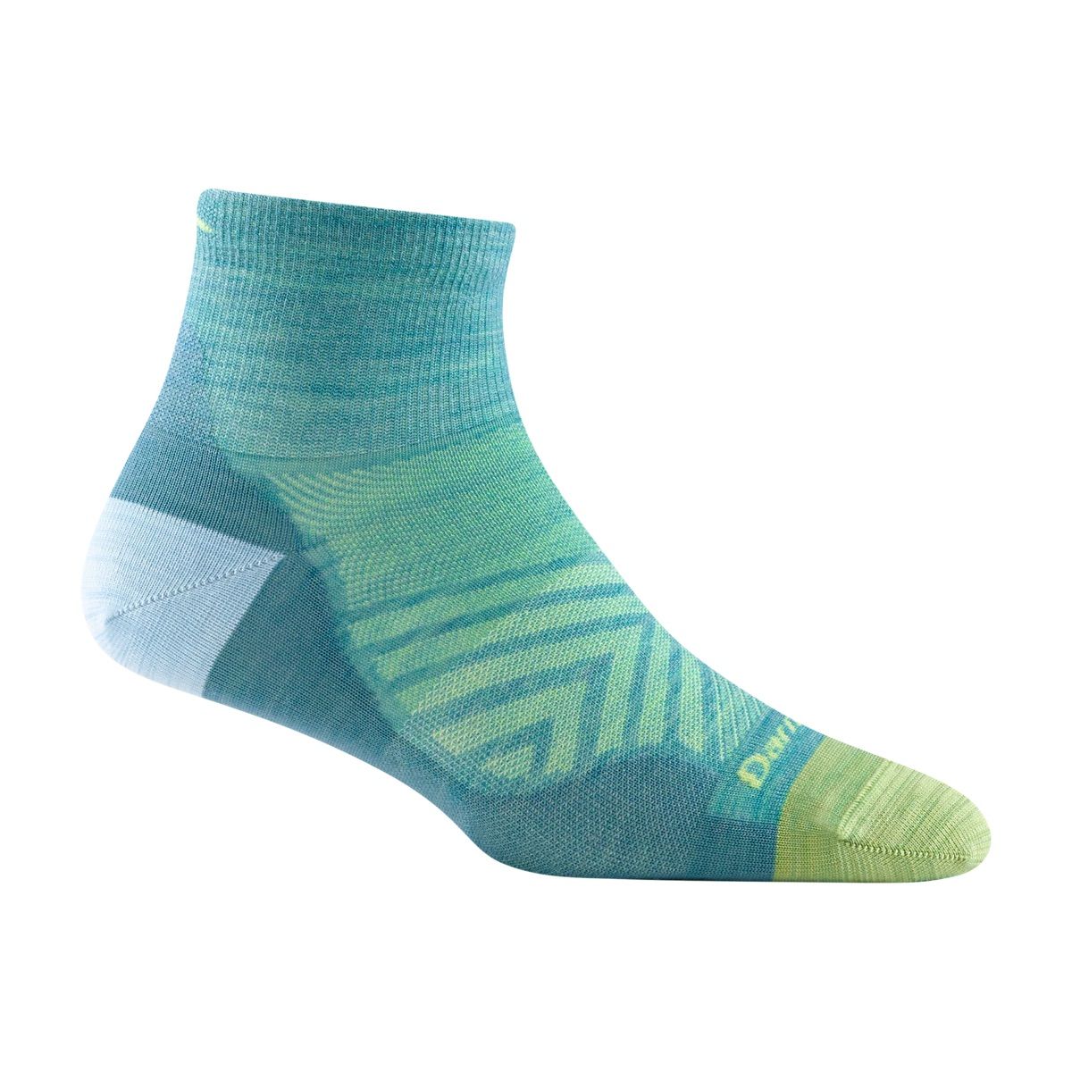 Darn Tough Women's Run Quarter No Cushion Ultra-Lightweight Sock Aqua