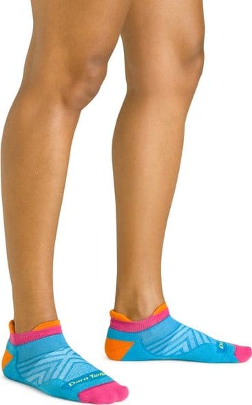 Darn Tough Women's Run No Show Tab Ultra-Lightweight Running Sock Cushion Ocean Darn Tough