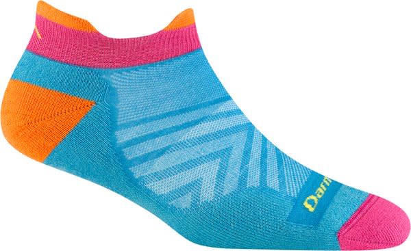 Darn Tough Women's Run No Show Tab Ultra-Lightweight Running Sock Cushion Ocean