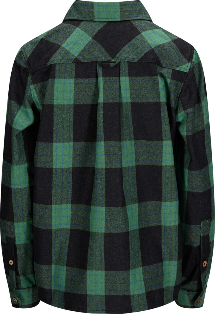 Aclima Women's ReBorn Woolshirt Check Dark Grey/Green Aclima