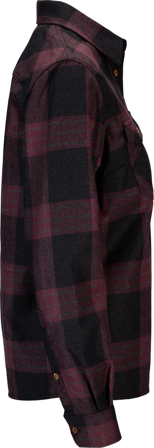 Aclima Women's ReBorn Woolshirt Check Dark Grey/Bordeaux Aclima