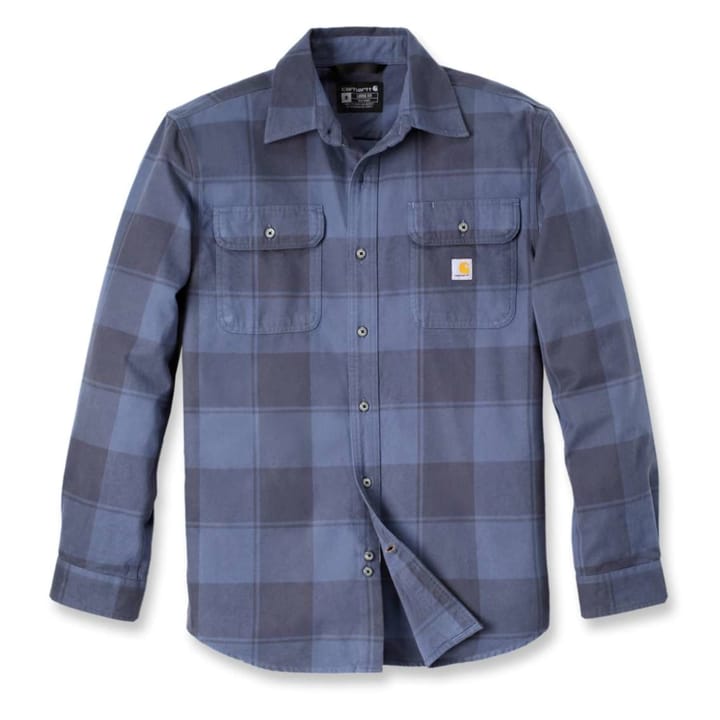 Carhartt Men's Flannel L/S Plaid Shirt Navy Carhartt