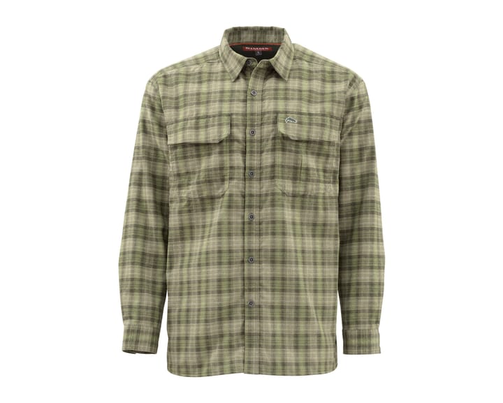 Simms Simms Coldweather Shirt Dark Bronze Black Plaid Simms