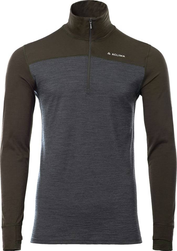 Aclima Men’s LightWool 180 Polo with Zip Tarmac/Marengo