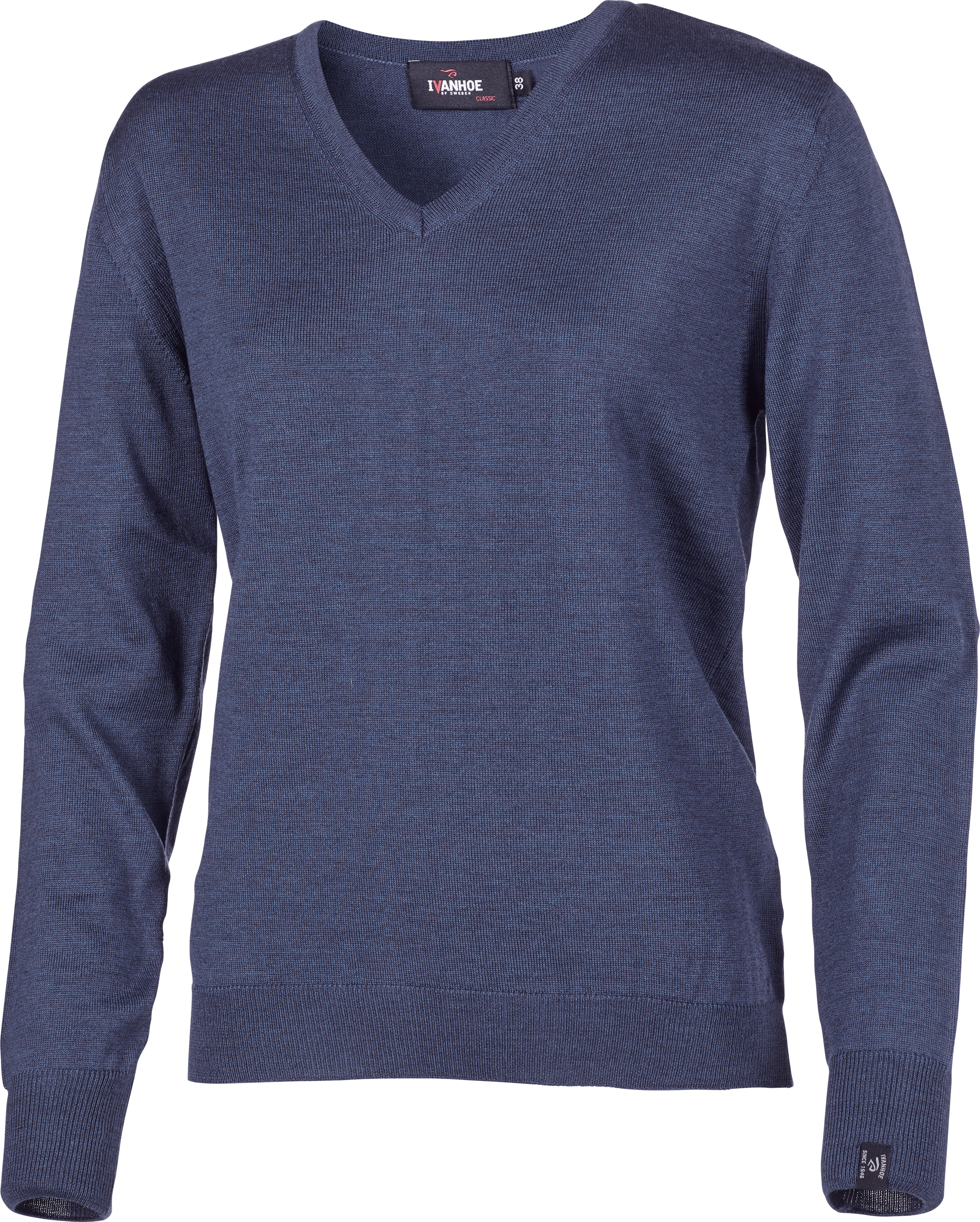 Ivanhoe Women’s Merino V-Neck Steel Blue