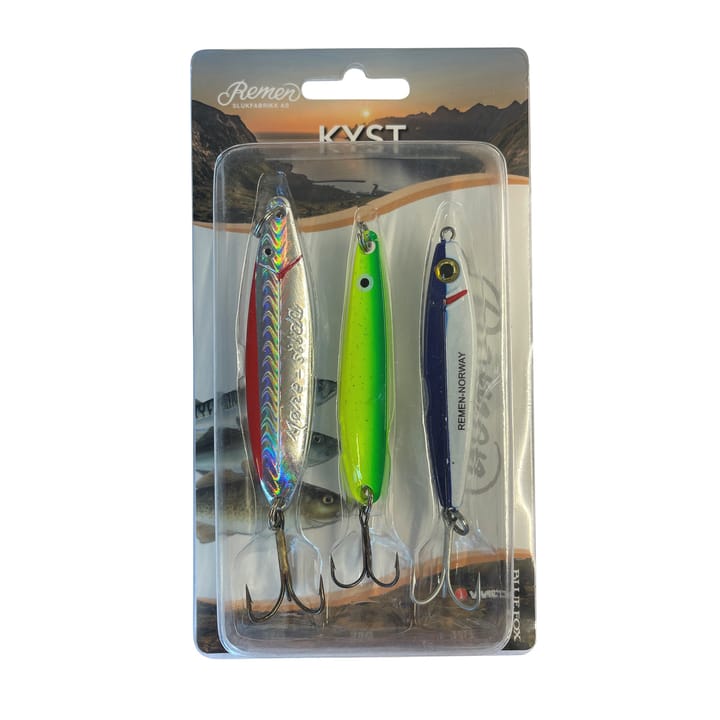 Blue Fox Remen Blue Fox Kyst Sluksett 3-Pack Med Effektive Sluker Til Sjøfiske 3pcs Blue Fox