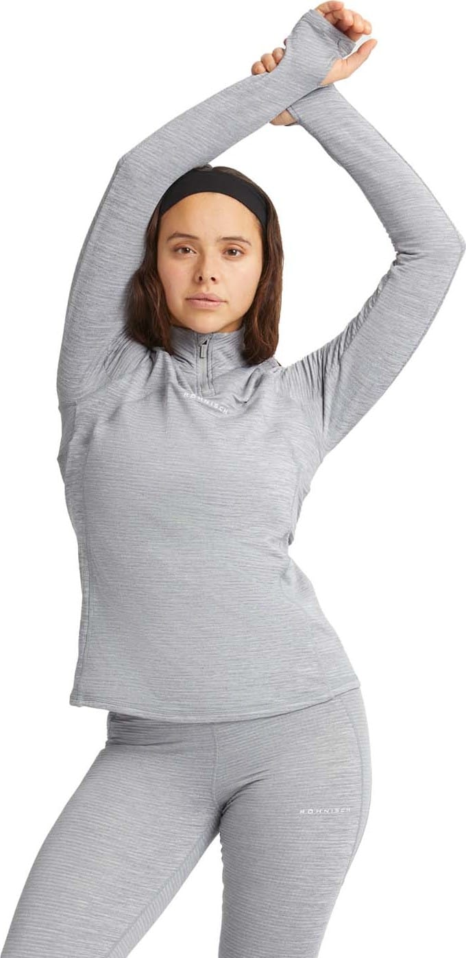 Röhnisch Women's Insulate Thermo Half Zip Grey Melange Röhnisch