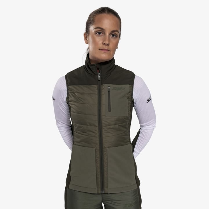 Swix Women's Horizon Primaloft Vest Olive/Dark Olive Swix