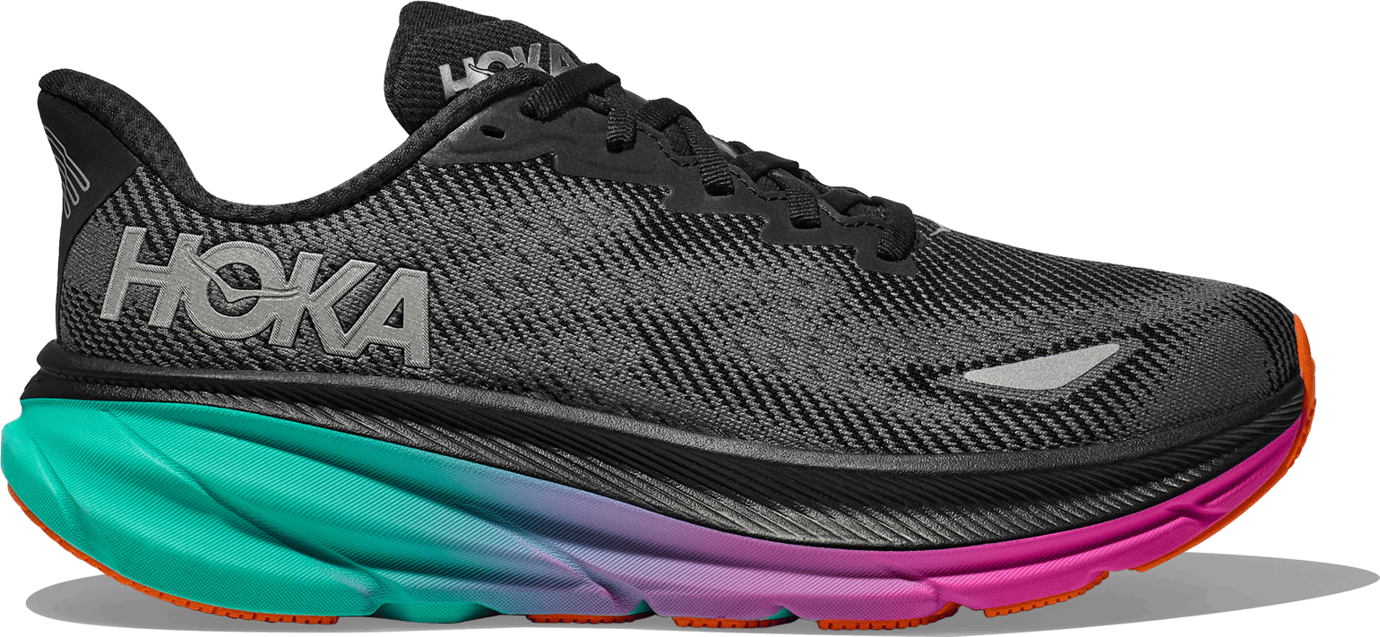 Hoka Women's Clifton 9 GORE-TEX Black / Electric Aqua