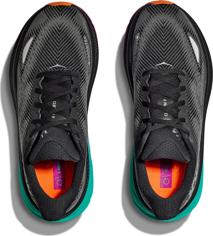 Hoka Men's Clifton 9 GORE-TEX Black/Electric Aqua Hoka