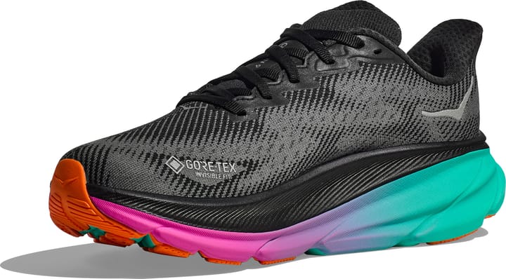 Hoka Men's Clifton 9 GORE-TEX Black/Electric Aqua Hoka