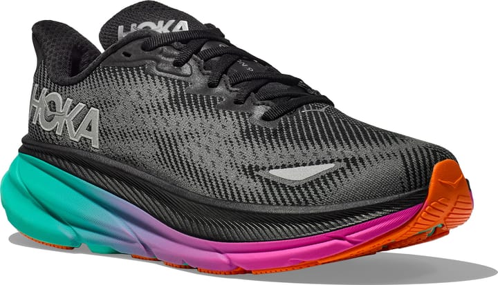 Hoka Women's Clifton 9 GORE-TEX Black / Electric Aqua Hoka