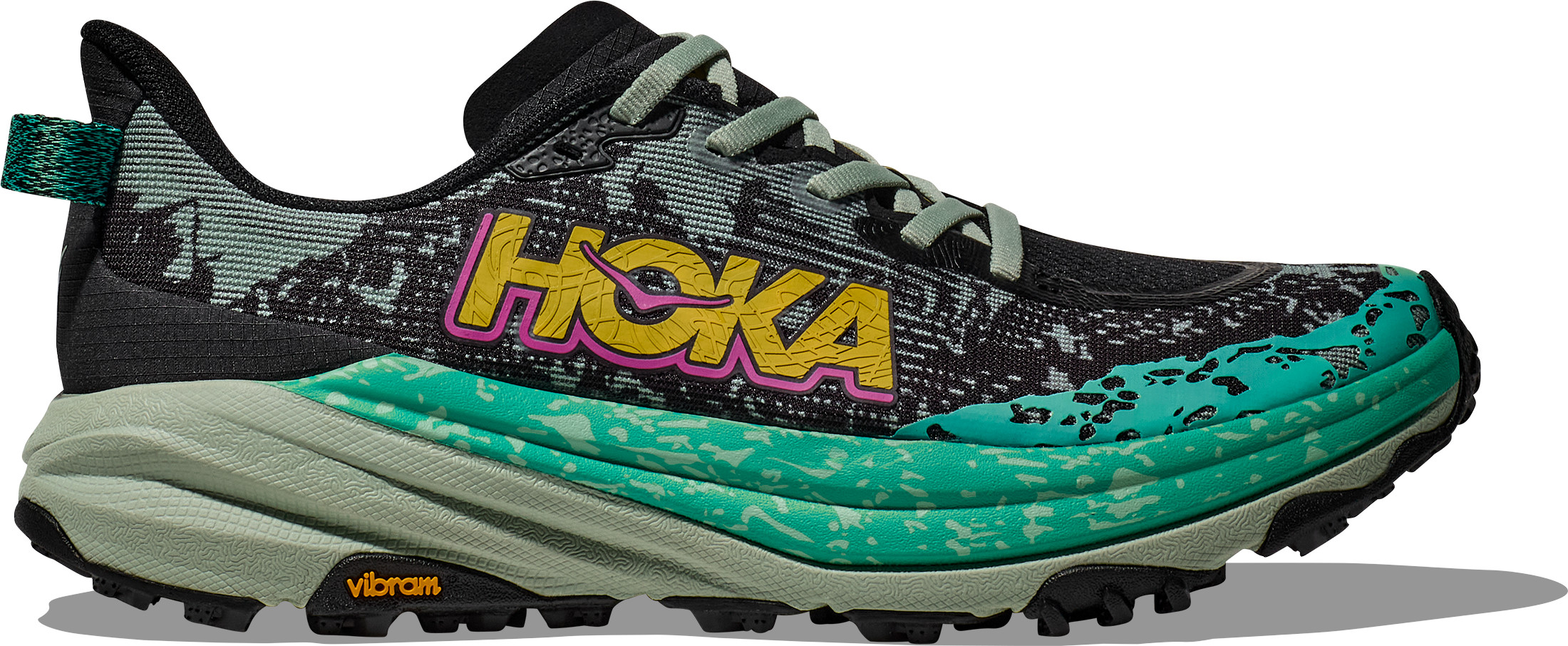 Hoka Women’s Speedgoat 6 Black/Aloe Vera