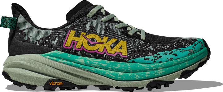 Hoka Women's Speedgoat 6 Black/Aloe Vera Hoka