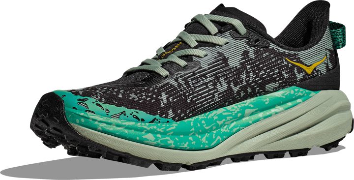 Hoka Women's Speedgoat 6 Black/Aloe Vera Hoka