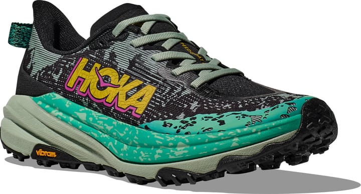 Hoka Women's Speedgoat 6 Black/Aloe Vera Hoka