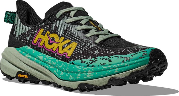 Hoka Women's Speedgoat 6 Black/Aloe Vera Hoka