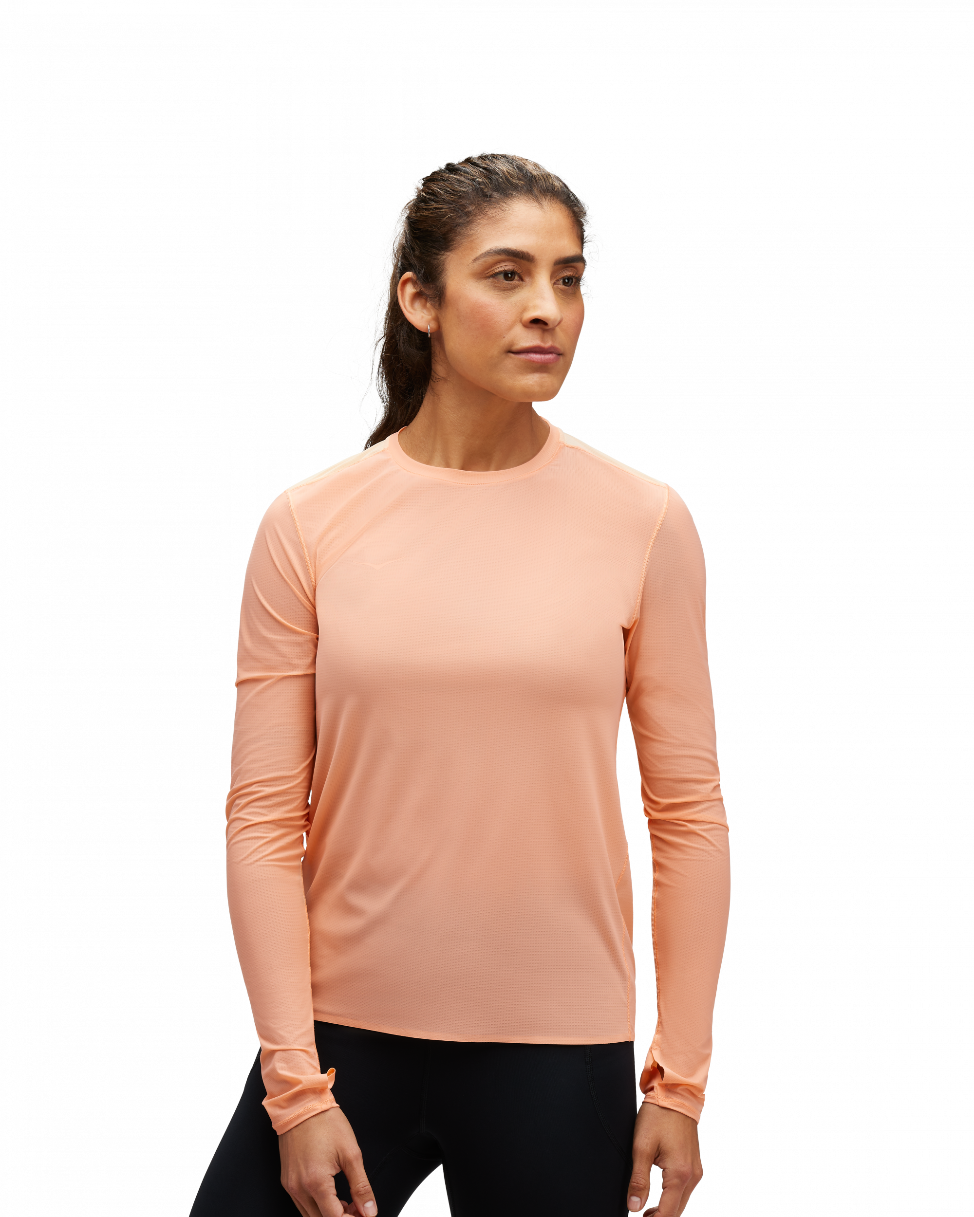 Hoka Women’s Airolite Run Long Sleeve Papaya