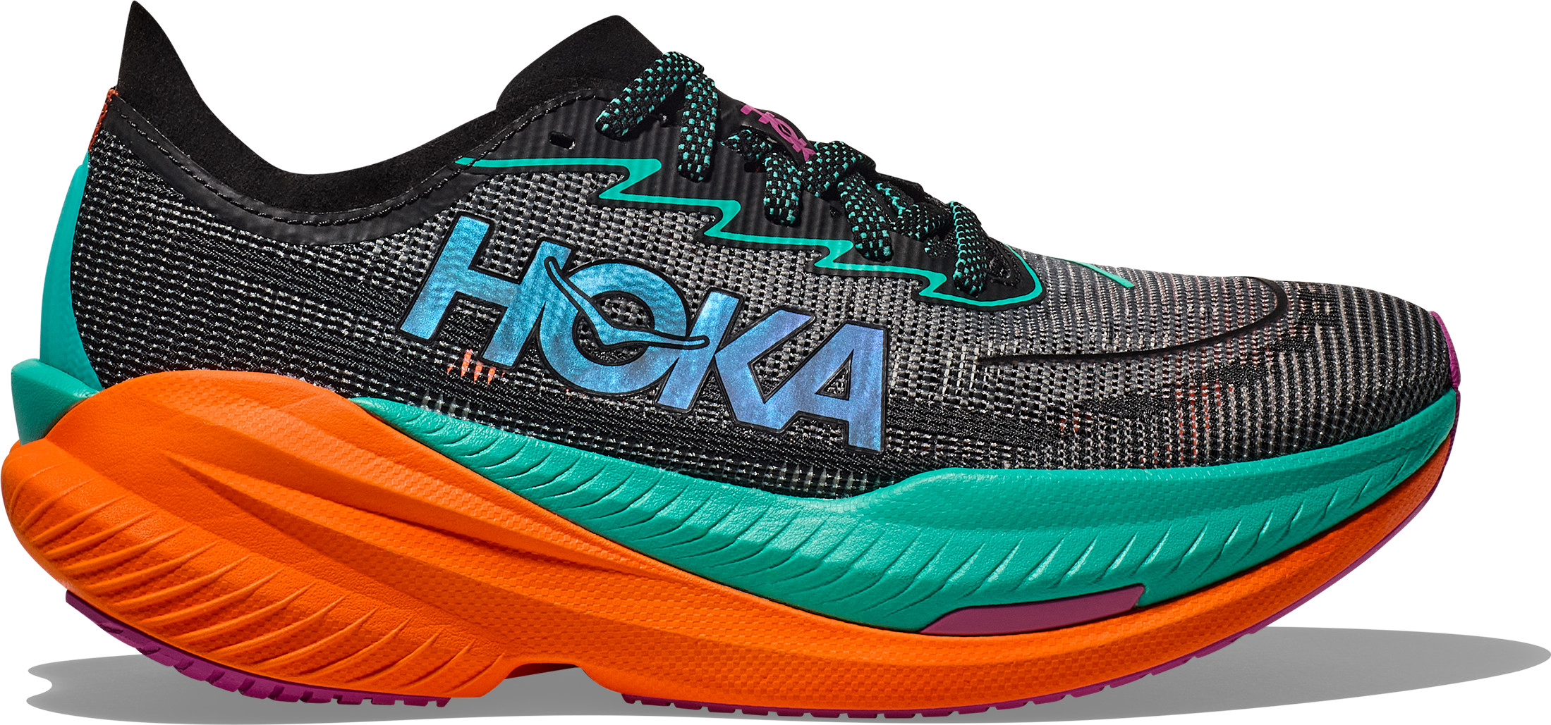 Hoka Men’s Mach X 2 Black/Electric Aqua