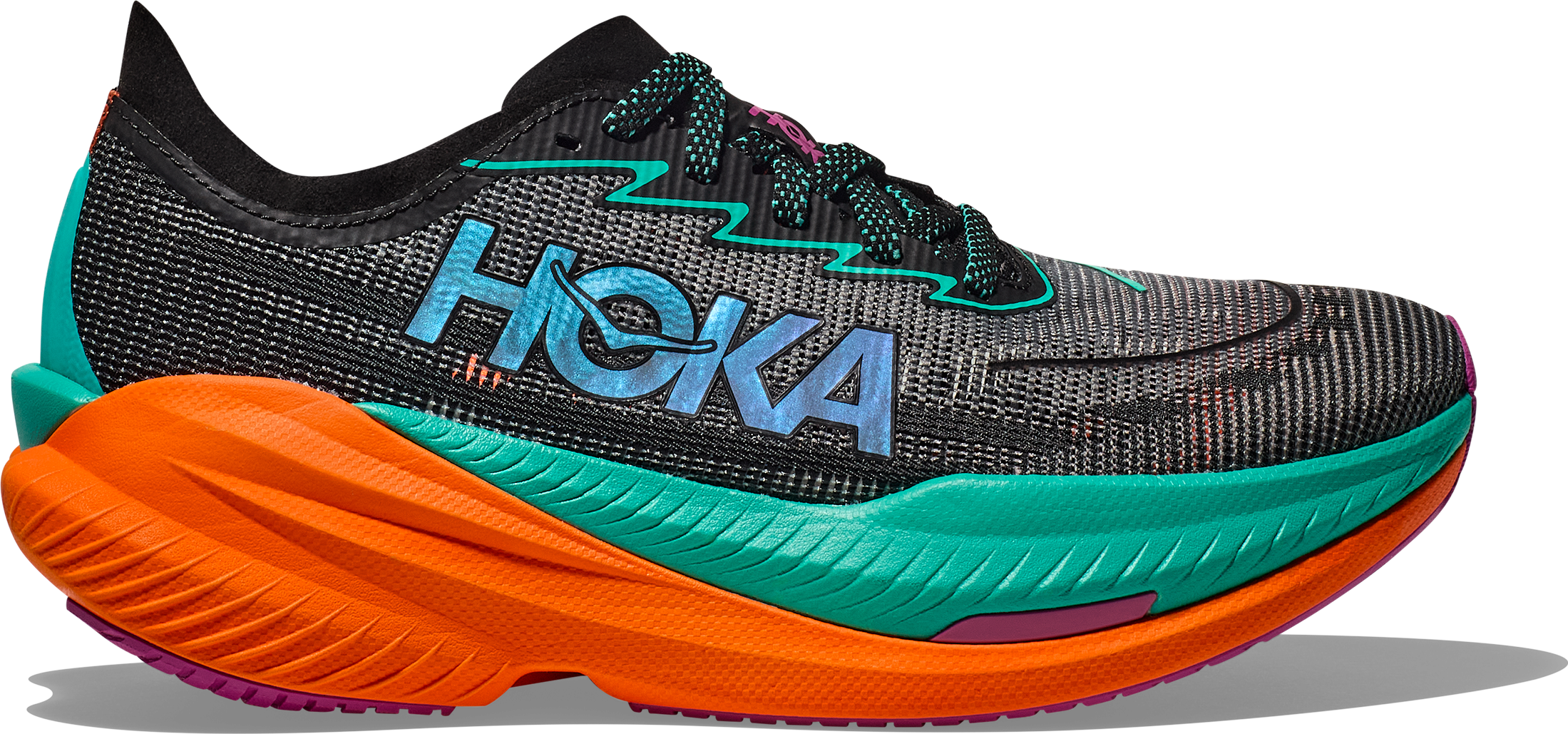 Hoka Men’s Mach X 2 Black/Electric Aqua