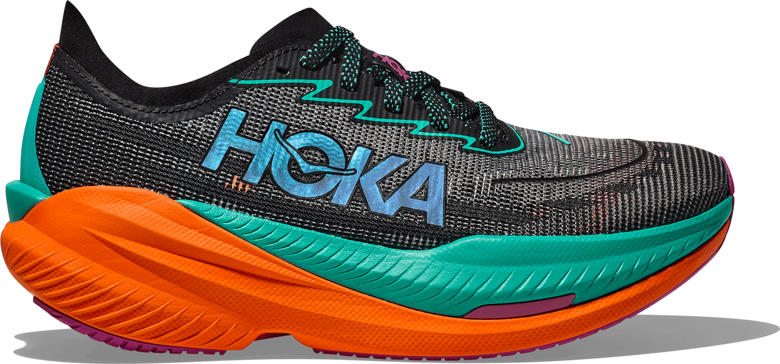 Hoka Men's Mach X 2 Black/Electric Aqua