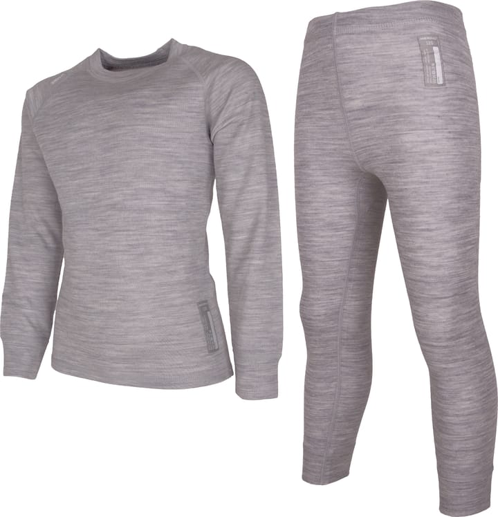 Lindberg Juniors' Merino Set  Grey Melange Lindberg