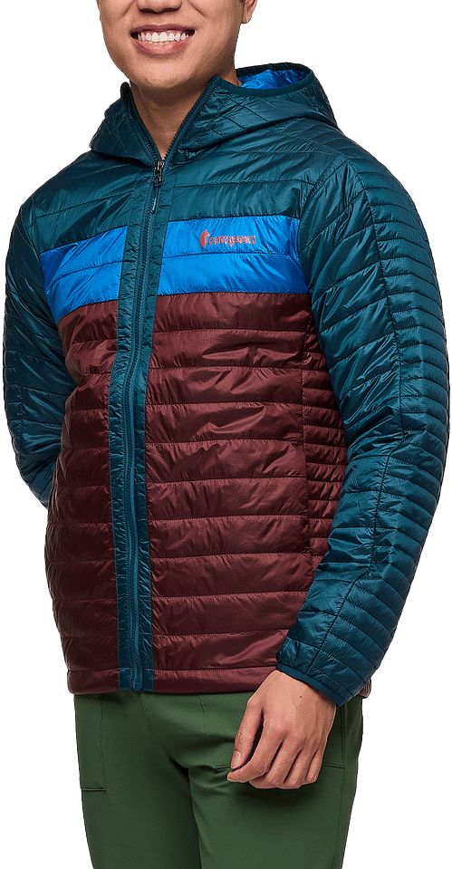 Cotopaxi Men's Capa Insulated Hooded Jacket Abyss And Chestnut