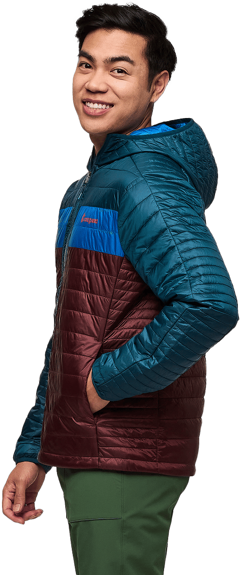 Cotopaxi Men's Capa Insulated Hooded Jacket Abyss And Chestnut Cotopaxi